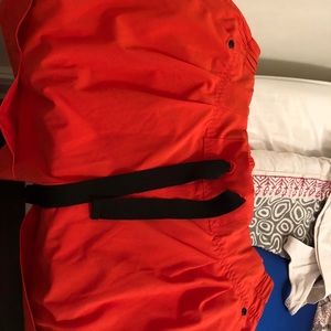 Lululemon Orange Exercise Shorts